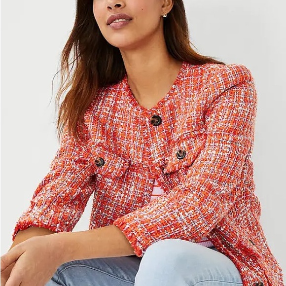 Nwt Ann Taylor tweed jacket size 2 - Picture 2 of 8